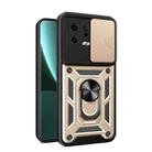 For Xiaomi 13 Sliding Camera Cover Design Phone Case(Gold) - 1