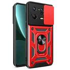 For Xiaomi 13 Pro Sliding Camera Cover Design Phone Case(Red) - 1