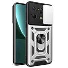 For Xiaomi 13 Pro Sliding Camera Cover Design Phone Case(Silver) - 1