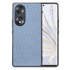 For Honor 70 Carbon Fiber Texture Leather Back Cover Phone Case(Blue) - 1