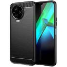 For Infinix Note 12 2023 Brushed Texture Carbon Fiber TPU Phone Case(Black) - 1