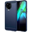 For Infinix Note 12 Pro Brushed Texture Carbon Fiber TPU Phone Case(Blue) - 1