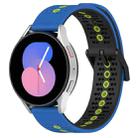 For Samsung Galaxy Watch5 40mm 20mm Tricolor Breathable Silicone Watch Band(Blue+Black+Lime) - 1