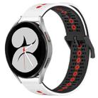 For Samsung Galaxy Watch4 40mm 20mm Tricolor Breathable Silicone Watch Band(White+Black+Red) - 1