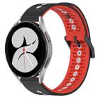 For Samsung Galaxy Watch4 40mm 20mm Tricolor Breathable Silicone Watch Band(Black+Red+White) - 1