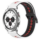 For Samsung  Galaxy Watch4 Classic 42mm 20mm Tricolor Breathable Silicone Watch Band(White+Black+Red) - 1