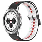 For Samsung  Galaxy Watch4 Classic 42mm 20mm Tricolor Breathable Silicone Watch Band(Black+White+Red) - 1