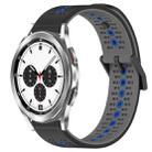 For Samsung  Galaxy Watch4 Classic 42mm 20mm Tricolor Breathable Silicone Watch Band(Black+Grey+Blue) - 1