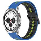 For Samsung  Galaxy Watch4 Classic 42mm 20mm Tricolor Breathable Silicone Watch Band(Blue+Black+Lime) - 1