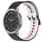 For Samsung  Galaxy Watch4 Classic 46mm 20mm Tricolor Breathable Silicone Watch Band(Black+White+Red) - 1