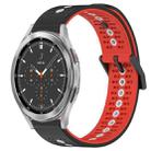 For Samsung  Galaxy Watch4 Classic 46mm 20mm Tricolor Breathable Silicone Watch Band(Black+Red+White) - 1