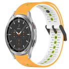 For Samsung  Galaxy Watch4 Classic 46mm 20mm Tricolor Breathable Silicone Watch Band(Yellow+White+Lime) - 1