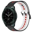 For Samsung Galaxy Watch 42mm 20mm Tricolor Breathable Silicone Watch Band(Black+White+Red) - 1