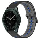 For Samsung Galaxy Watch 42mm 20mm Tricolor Breathable Silicone Watch Band(Black+Grey+Blue) - 1