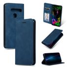 Retro Skin Feel Business Magnetic Horizontal Flip Leather Case for LG G8 / LG G8 ThinQ (Navy Blue) - 1