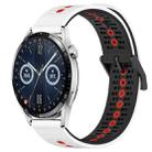 For Huawei Watch GT3 42mm 20mm Tricolor Breathable Silicone Watch Band(White+Black+Red) - 1