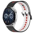 For Huawei Watch GT3 42mm 20mm Tricolor Breathable Silicone Watch Band(Black+White+Red) - 1