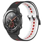 For Huawei Watch 2 20mm Tricolor Breathable Silicone Watch Band(Black+White+Red) - 1