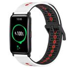 For Honor Watch ES 20mm Tricolor Breathable Silicone Watch Band(White+Black+Red) - 1