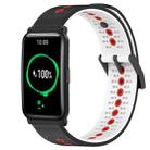 For Honor Watch ES 20mm Tricolor Breathable Silicone Watch Band(Black+White+Red) - 1