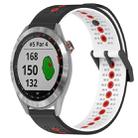 For Garmin Approach S40 20mm Tricolor Breathable Silicone Watch Band(Black+White+Red) - 1