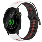 For Garmin Forerunner 158 20mm Tricolor Breathable Silicone Watch Band(White+Black+Red) - 1