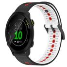 For Garmin Forerunner 158 20mm Tricolor Breathable Silicone Watch Band(Black+White+Red) - 1