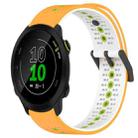 For Garmin Forerunner 158 20mm Tricolor Breathable Silicone Watch Band(Yellow+White+Lime) - 1