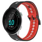 For Garmin Forerunner 55 20mm Tricolor Breathable Silicone Watch Band(Black+Red+White) - 1