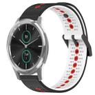 For Garminmove Luxe 20mm Tricolor Breathable Silicone Watch Band(Black+White+Red) - 1