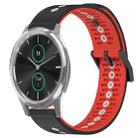 For Garminmove Luxe 20mm Tricolor Breathable Silicone Watch Band(Black+Red+White) - 1