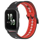 For Garmin Forerunner Sq2 20mm Tricolor Breathable Silicone Watch Band(Black+Red+White) - 1