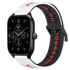 For Amazfit GTS 4 20mm Tricolor Breathable Silicone Watch Band(White+Black+Red) - 1