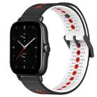 For Amazfit GTS 2E 20mm Tricolor Breathable Silicone Watch Band(Black+White+Red) - 1