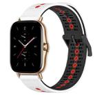 For Amazfit GTS 2 20mm Tricolor Breathable Silicone Watch Band(White+Black+Red) - 1