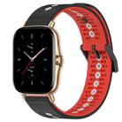 For Amazfit GTS 2 20mm Tricolor Breathable Silicone Watch Band(Black+Red+White) - 1