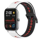 For Amazfit GTS 20mm Tricolor Breathable Silicone Watch Band(White+Black+Red) - 1