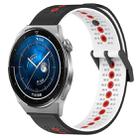 For Huawei Watch GT3 Pro 46mm 22mm Tricolor Breathable Silicone Watch Band(Black+White+Red) - 1