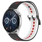 For Huawei Watch GT3 46mm 22mm Tricolor Breathable Silicone Watch Band(Black+White+Red) - 1