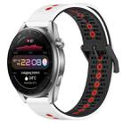 For Huawei Watch 3 Pro New 22mm Tricolor Breathable Silicone Watch Band(White+Black+Red) - 1