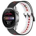 For Huawei Watch 3 Pro New 22mm Tricolor Breathable Silicone Watch Band(Black+White+Red) - 1