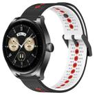 For Huawei Watch Buds 22mm Tricolor Breathable Silicone Watch Band(Black+White+Red) - 1