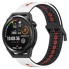 For Huawei Watch GT Runner 22mm Tricolor Breathable Silicone Watch Band(White+Black+Red) - 1