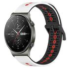 For Huawei GT2 Pro 22mm Tricolor Breathable Silicone Watch Band(White+Black+Red) - 1