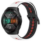 For Huawei Watch GT 2E 22mm Tricolor Breathable Silicone Watch Band(White+Black+Red) - 1