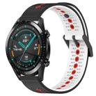 For Huawei GT2 46mm 22mm Tricolor Breathable Silicone Watch Band(Black+White+Red) - 1