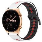 For Honor Watch GS 3 22mm Tricolor Breathable Silicone Watch Band(White+Black+Red) - 1