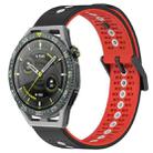 For Huawei Watch GT3 SE 22mm Tricolor Breathable Silicone Watch Band(Black+Red+White) - 1