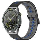 For Huawei Watch GT3 SE 22mm Tricolor Breathable Silicone Watch Band(Black+Grey+Blue) - 1