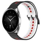 For Xiaomi Watch S2 42mm 22mm Tricolor Breathable Silicone Watch Band(Black+White+Red) - 1